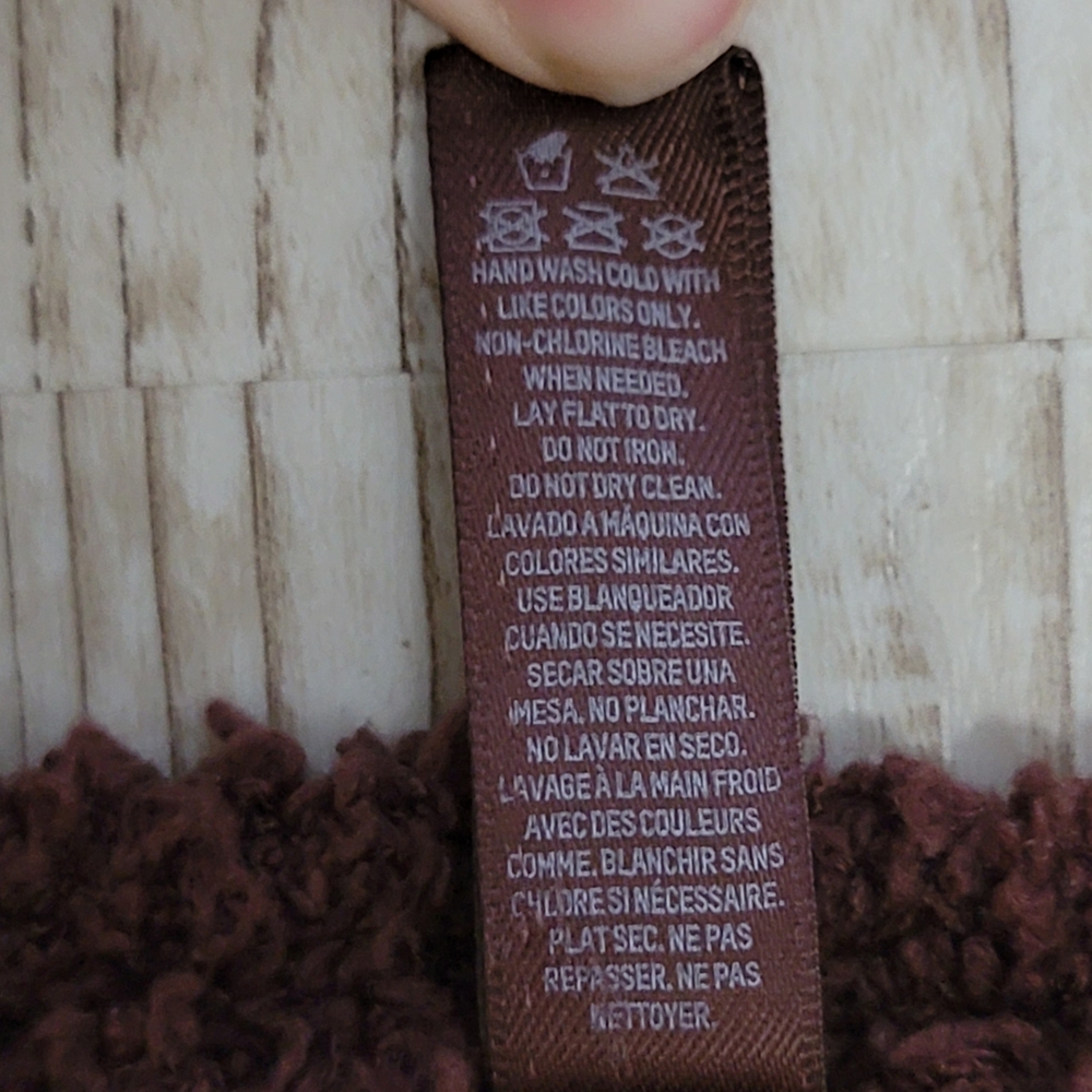 SKIMS Cozy Crew Neck Sweater in Rich Brown - Size L/XL - Picture 4 of 7